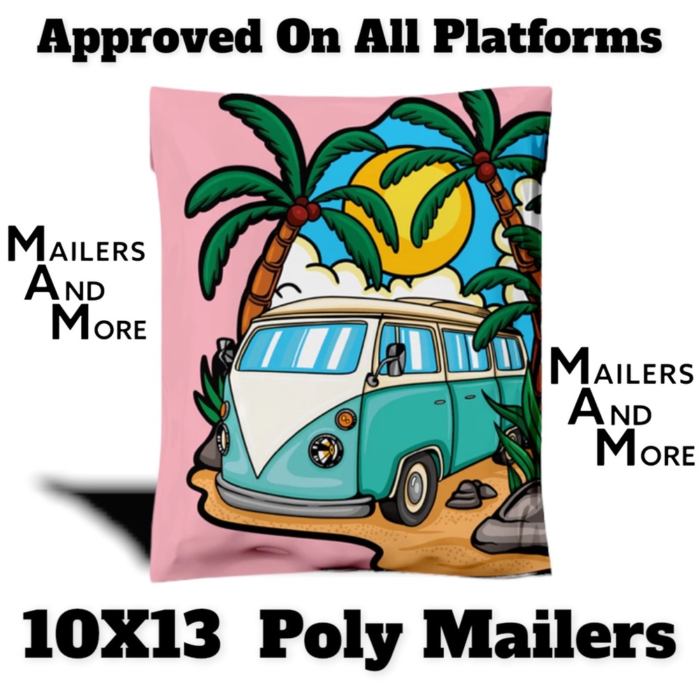50 10X13 Poly Mailers Summer Days, Shipping Envelopes PRICE IS FIRM - Picture 5 of 9